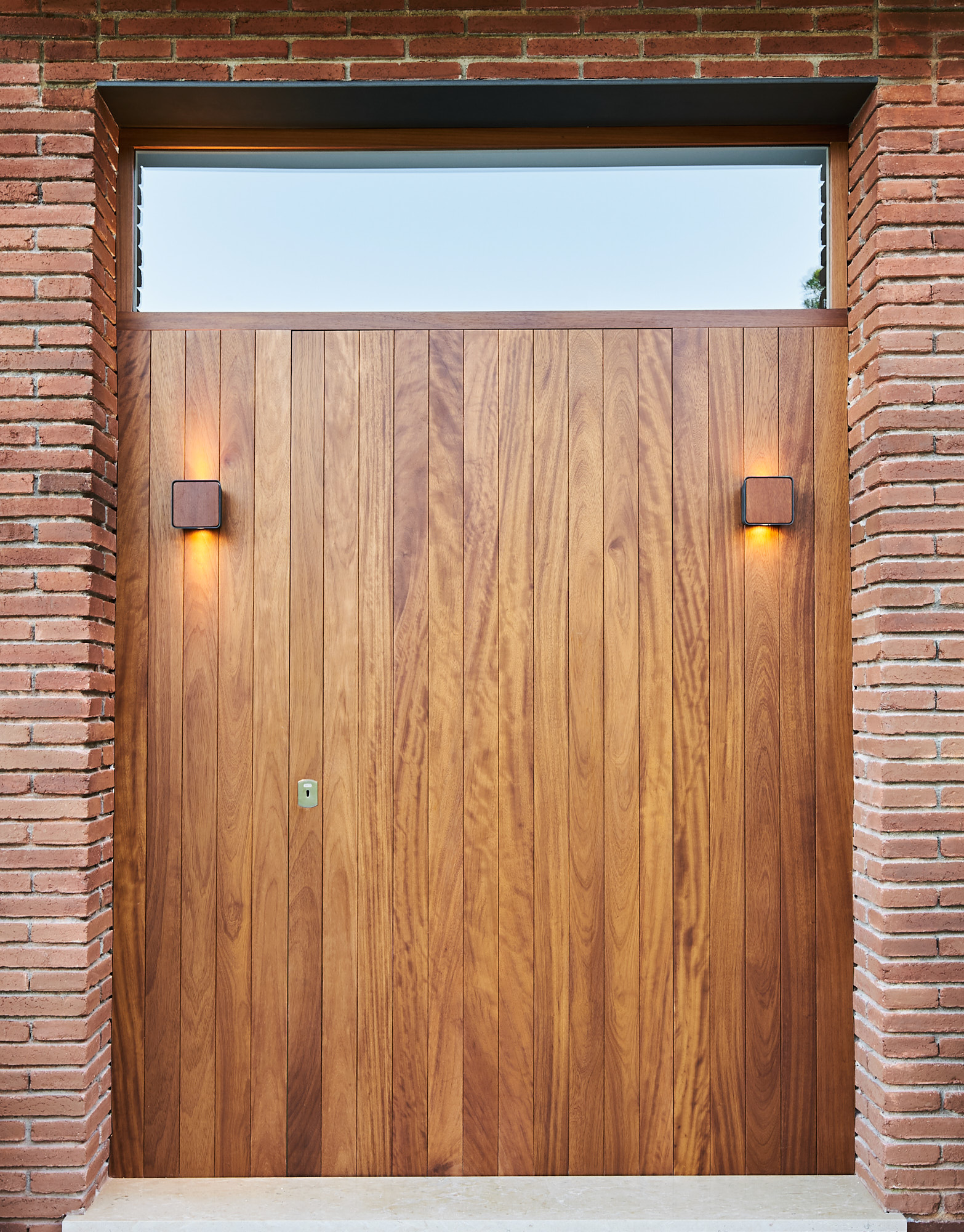 luxury villas in Cabrera de Mar Maresme wooden entrance gate